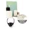 Mind Reader Hanging Accessory Organizer, Adhesive Wall-Mounted Shelf with Hooks for Home, Office, Dorm, or Bathroom, Metal, Tan